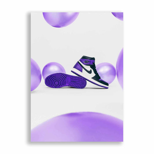 Image of Air Jordan 1 High Court Purple Sneaker Poster