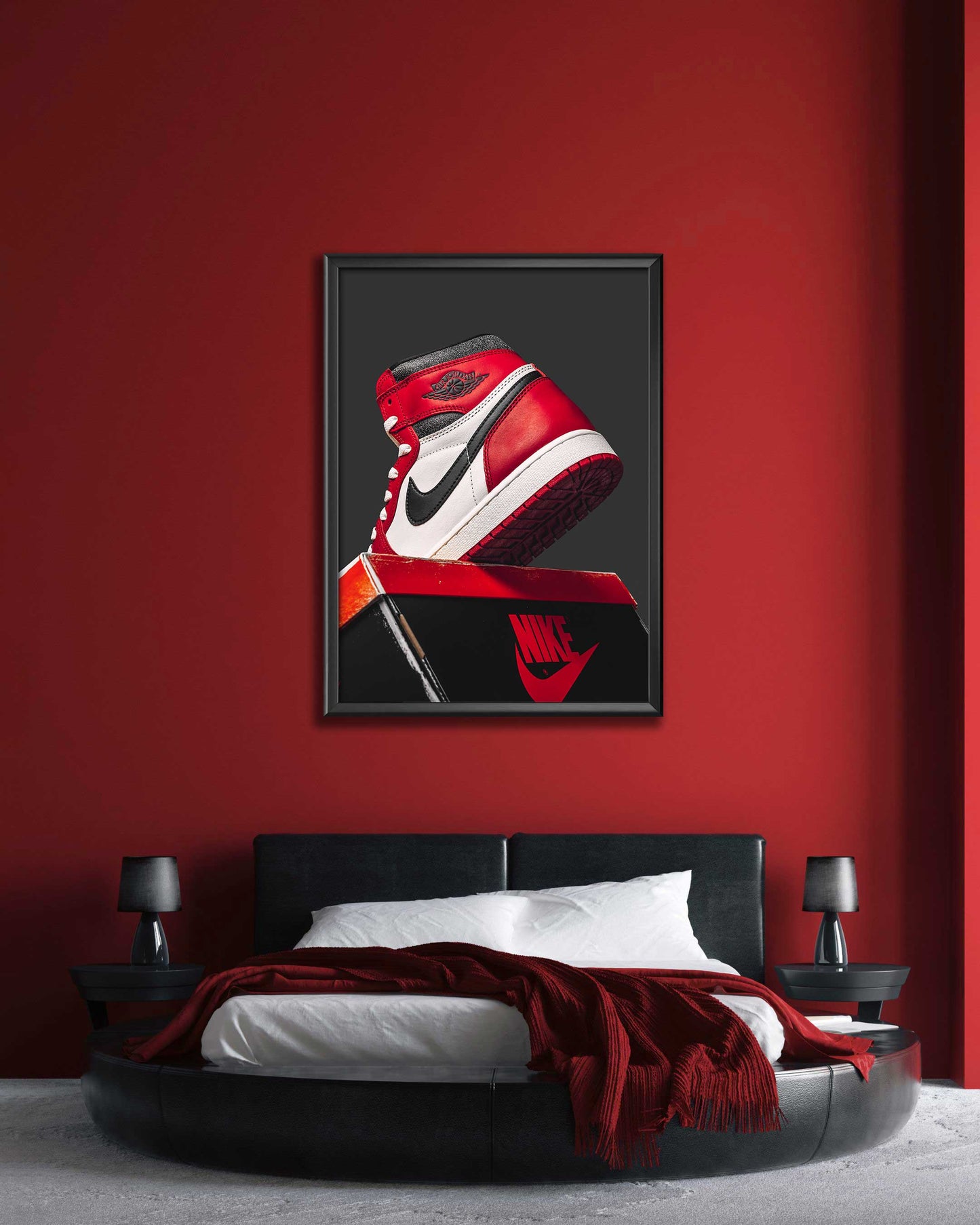 Room View of Air Jordan 1 High Lost And Found Sneaker Poster