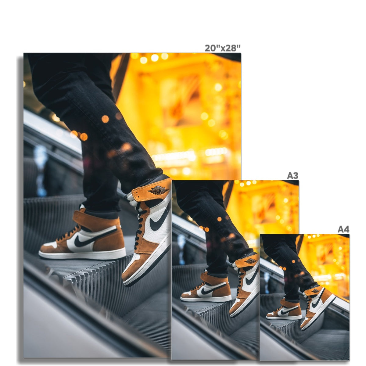 Size Guide Image of Air Jordan 1 High ROTY Sneaker Poster