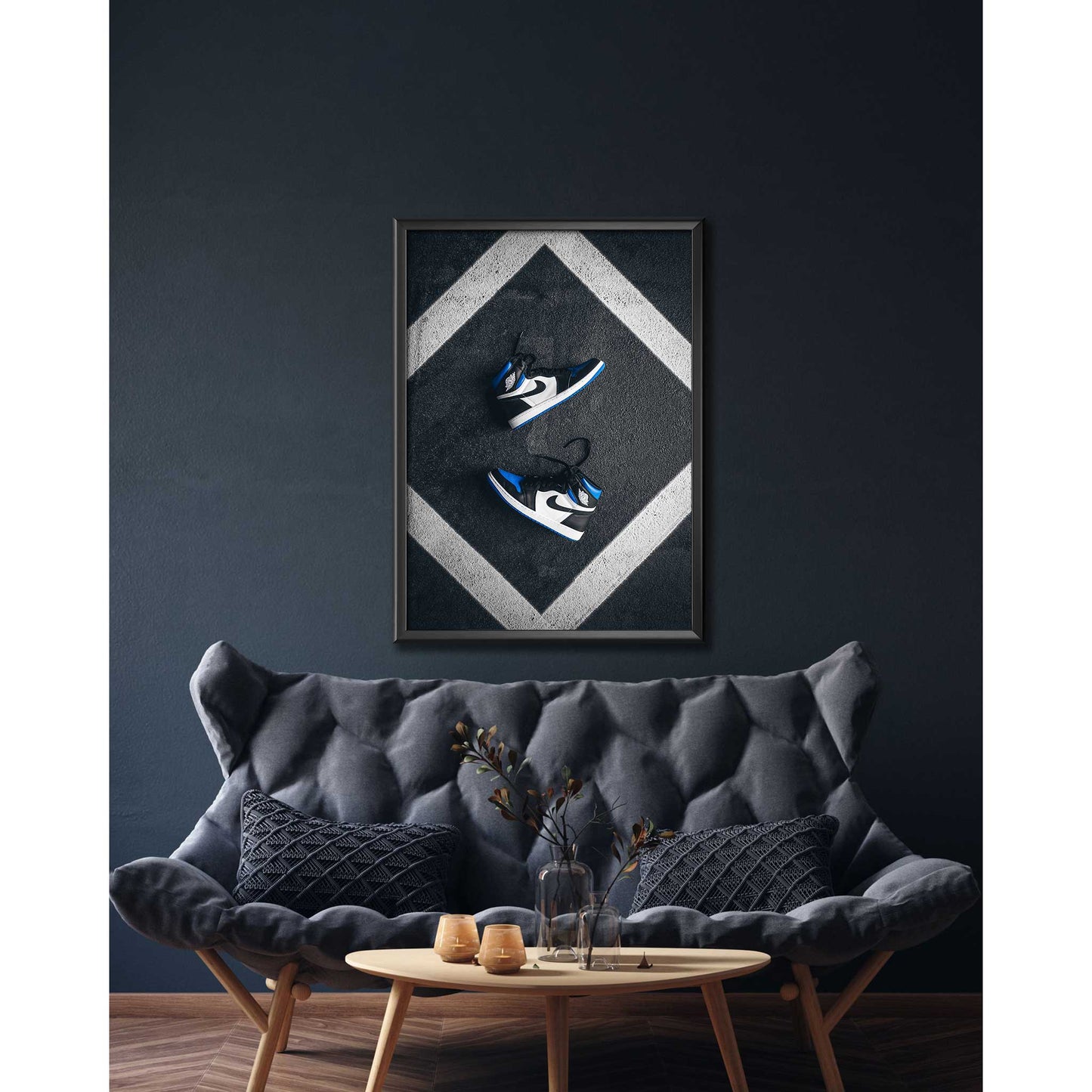 Room Image of Air Jordan 1 High Royal Toe Sneaker Poster