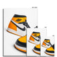 Size Guide Image of Air Jordan 1 High Taxi Sneaker Poster