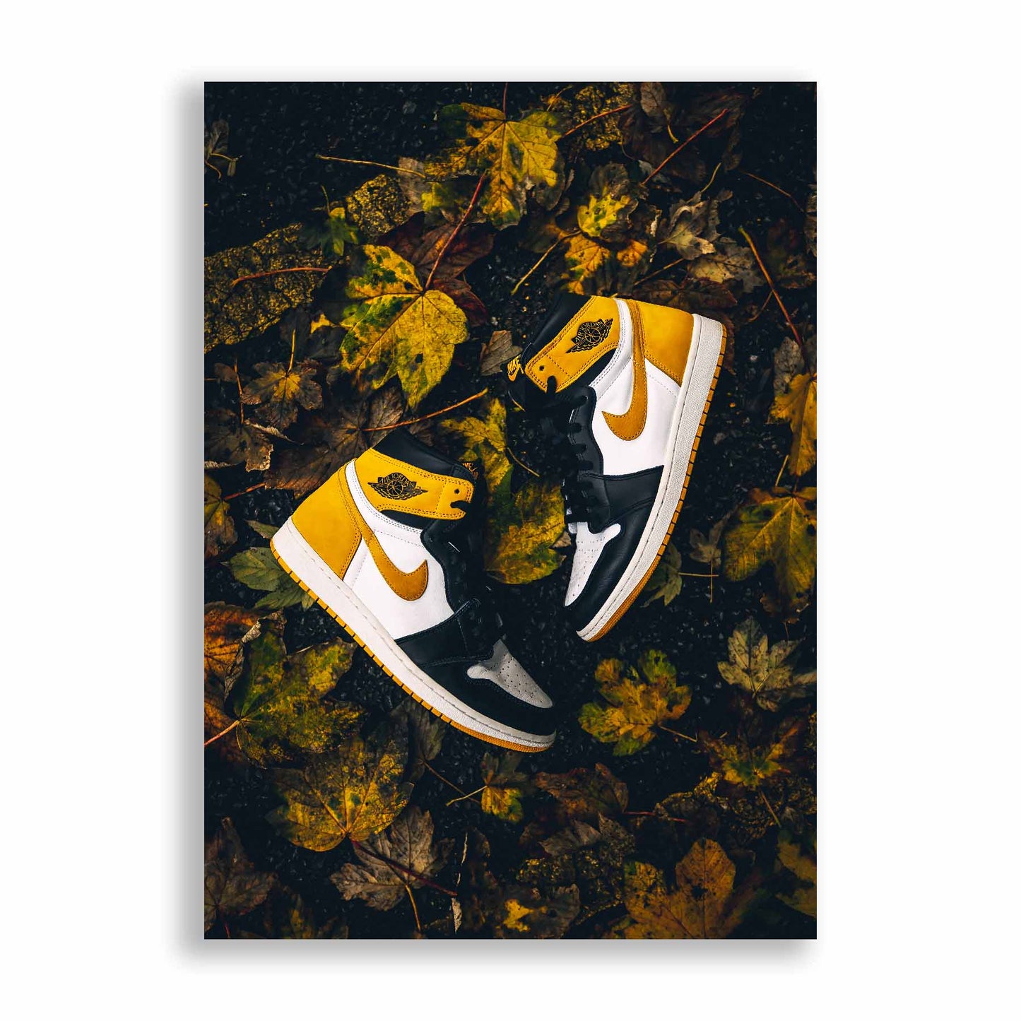 Image of Air Jordan 1 High Yellow Ochre Sneaker Poster