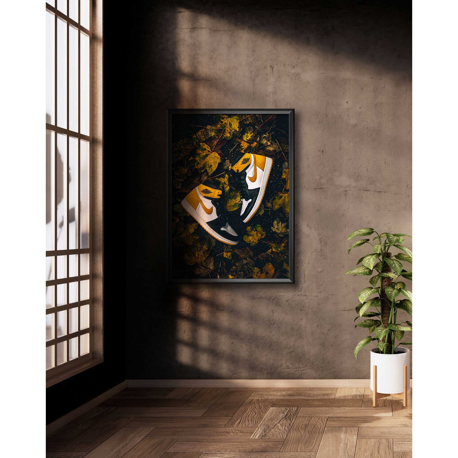 Room Image of Air Jordan 1 High Yellow Ochre Sneaker Poster