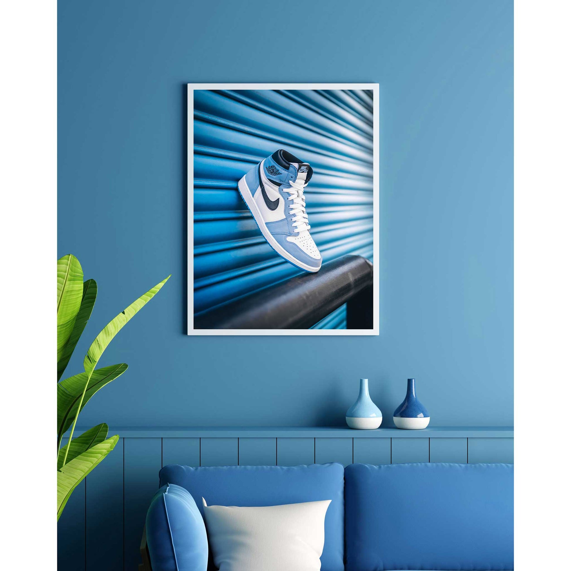 Room Image of Air Jordan 1 High University Blue Sneaker Poster