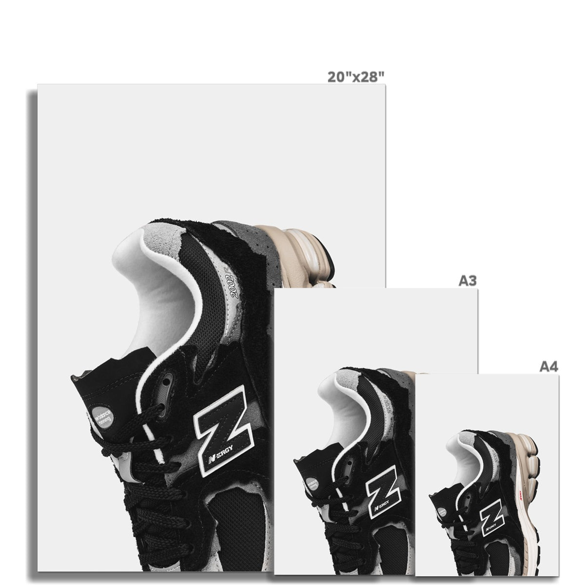 Size Guide Image of New Balance 2002R Protection Pack Sneaker Poster