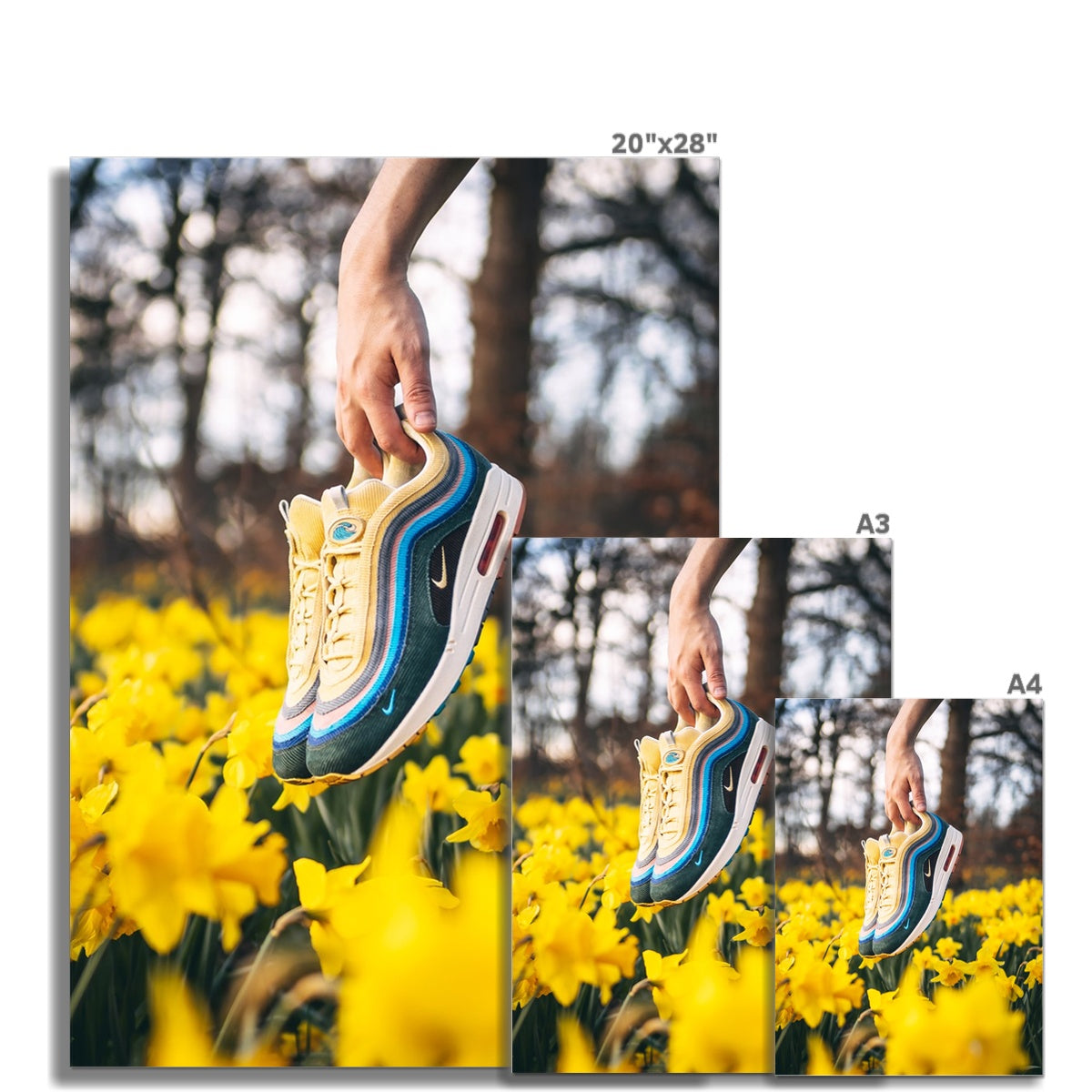 Size Guide Image of Nike Air Max 1/97 Sean Wotherspoon Sneaker Poster