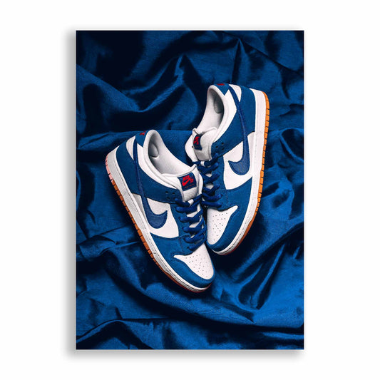 Image of Nike SB Dunk Low Dodgers Sneaker Poster