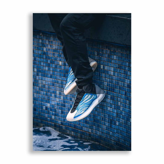 Image of Yeezy QNTM Frozen Blue Sneaker Poster