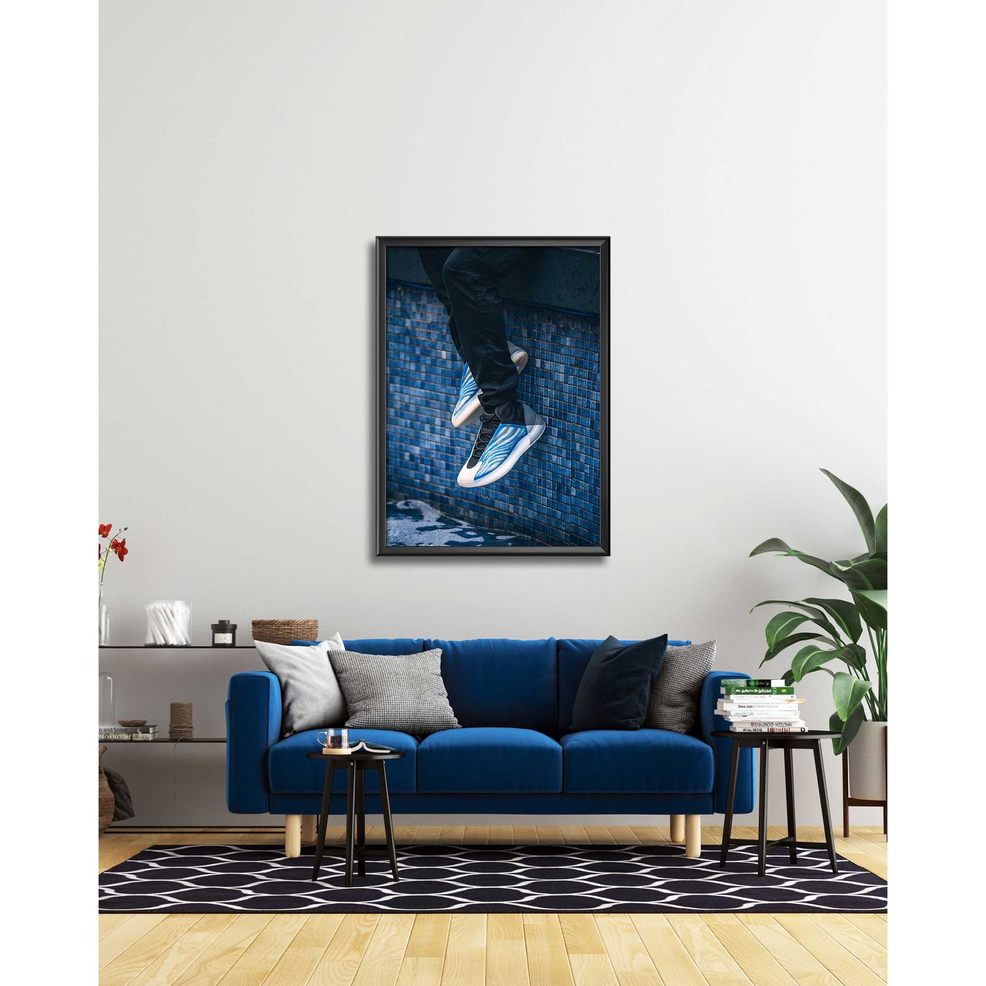 Room Image of Yeezy QNTM Frozen Blue Sneaker Poster