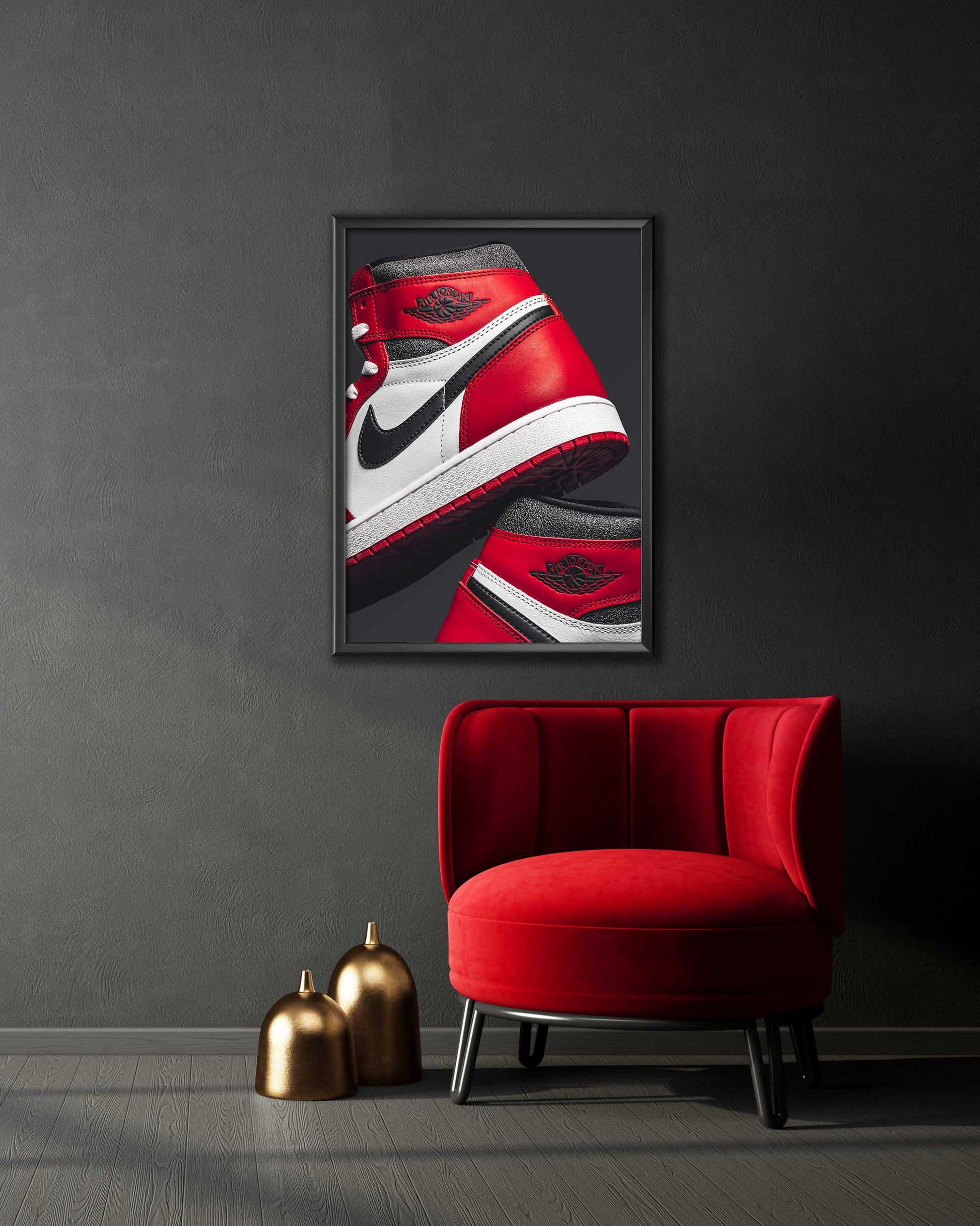 SnkrsPrints  Air Jordan 1 High Lost And Found Sneaker Poster